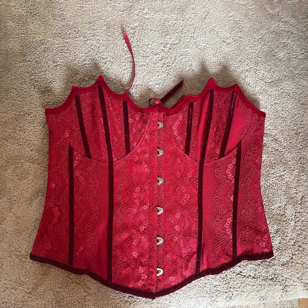 Spirit Halloween red corset